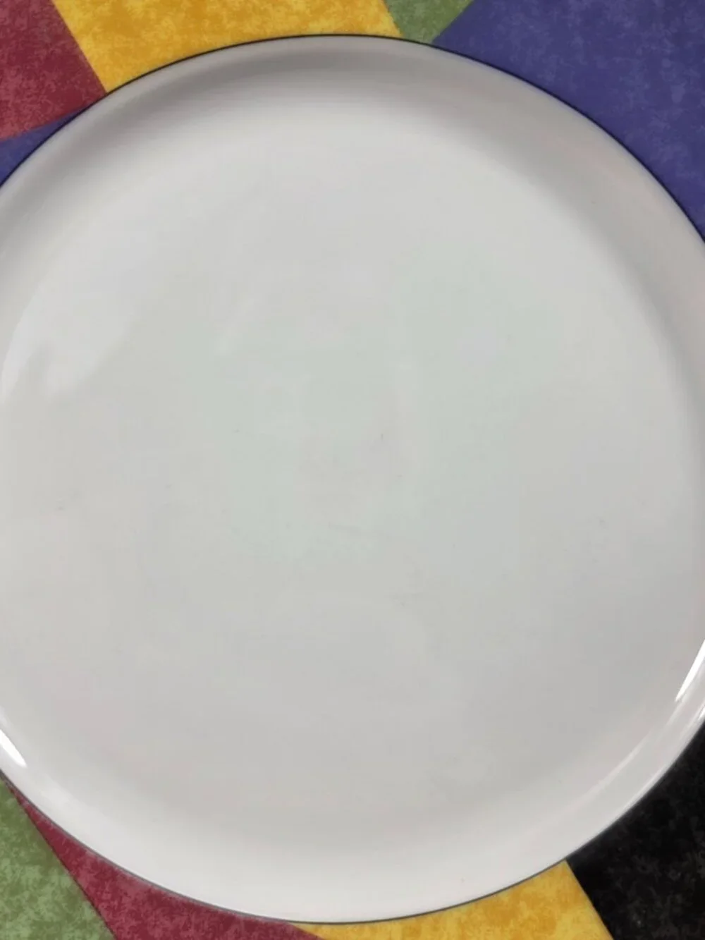TWO Mikasa Currents (California Line) Salad Plates Multicolor Rims
